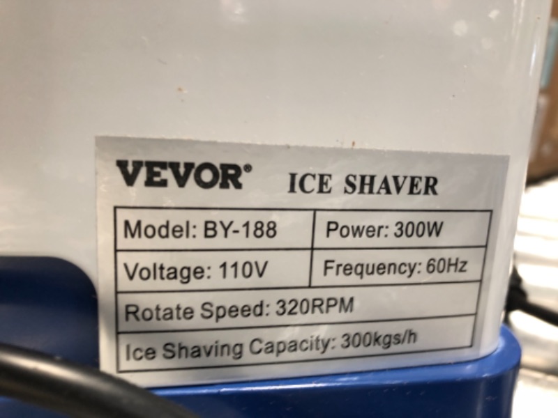 Photo 3 of Commercial Ice Shaver Ice Shaving Machine, with Hopper, Electric Snow Cone Maker
