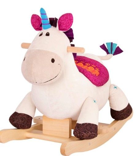 Photo 1 of B. toys Wooden Rocking Unicorn Rodeo Rockers - Dilly-Dally

