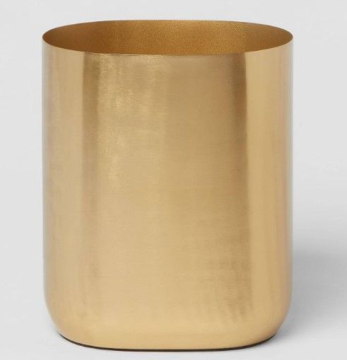 Photo 1 of Brushed Brass Waste Can Gold - Threshold™

