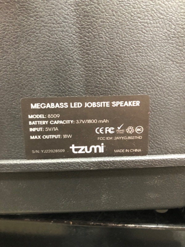 Photo 3 of **MISSING ACCESSORIES*** 
Megabass LED Jobsite Speaker