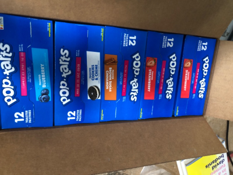 Photo 1 of Assorted Pop Tarts Variety Pack Toaster Pastries, 6.34 lb, 60 Count Exp: From MAR-APR 2023
