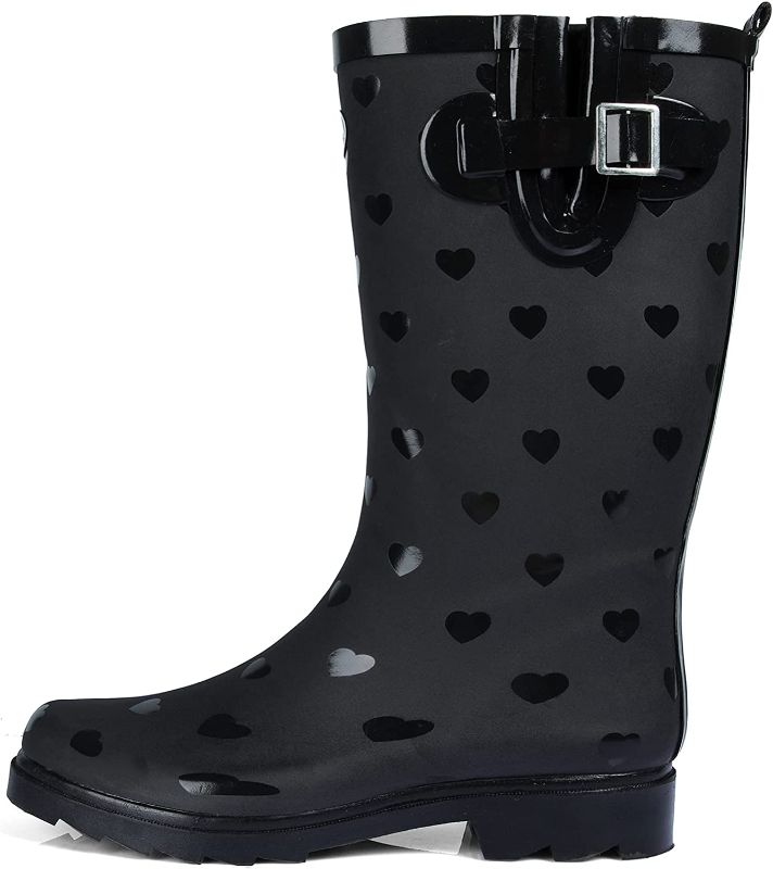 Photo 1 of K KomForme Women Rain Boots with Non-slip Sole, Waterproof and Fashion Patterns SIZE TEN