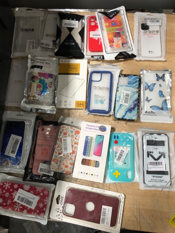 Photo 1 of 20 Pack Assorted iPhone Cases, Screen Protectors and Accessories Bundle 
