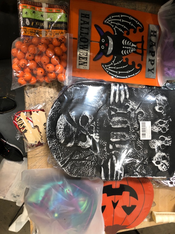 Photo 2 of 10 Pack Assorted Halloween Decor and Costume (M) Bundle 