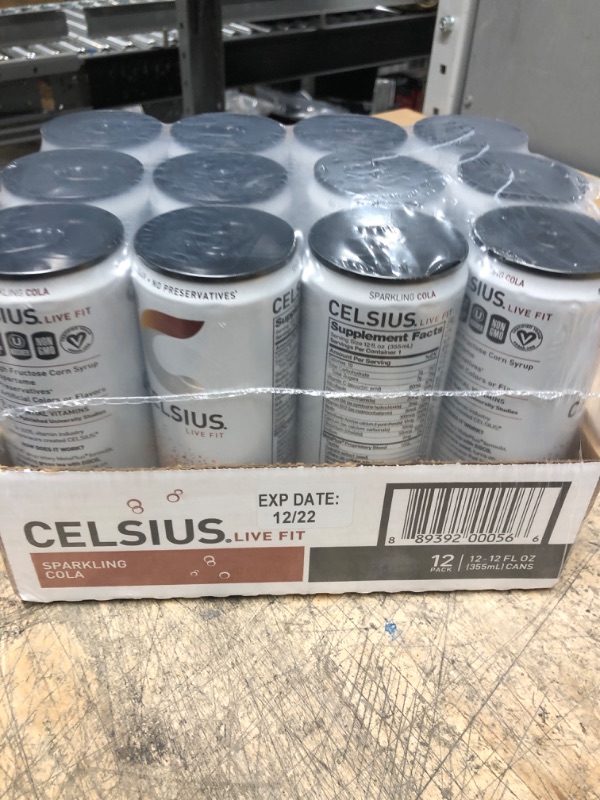 Photo 2 of *** BEST BY 12/22** CELSIUS Sparkling Cola, Functional Essential Energy Drink 12 Fl Oz (Pack of 12) Sparkling Cola 12 Fl Oz (Pack of 12)