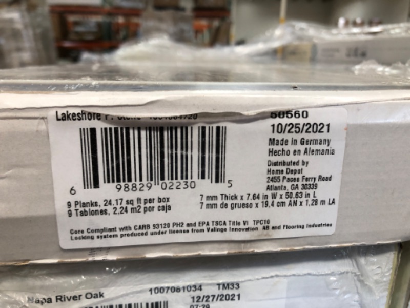 Photo 3 of (DAMAGED CORNER)
TrafficMaster Lakeshore Pecan Stone 7mm Thick x 7-2/3 in. Wide x 50-5/8 in. Length Laminate Flooring (24.17 sq. ft. / case), pallet of 45