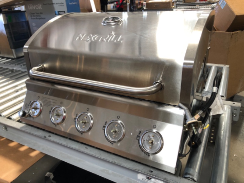 Photo 4 of (PARTS ONLY; MISSING MANUAL/HARDWARE; DENTED COMPONENTS)
Nexgrill 5-Burner Propane Gas Grill in Stainless Steel with Side Burner and Condiment Rack