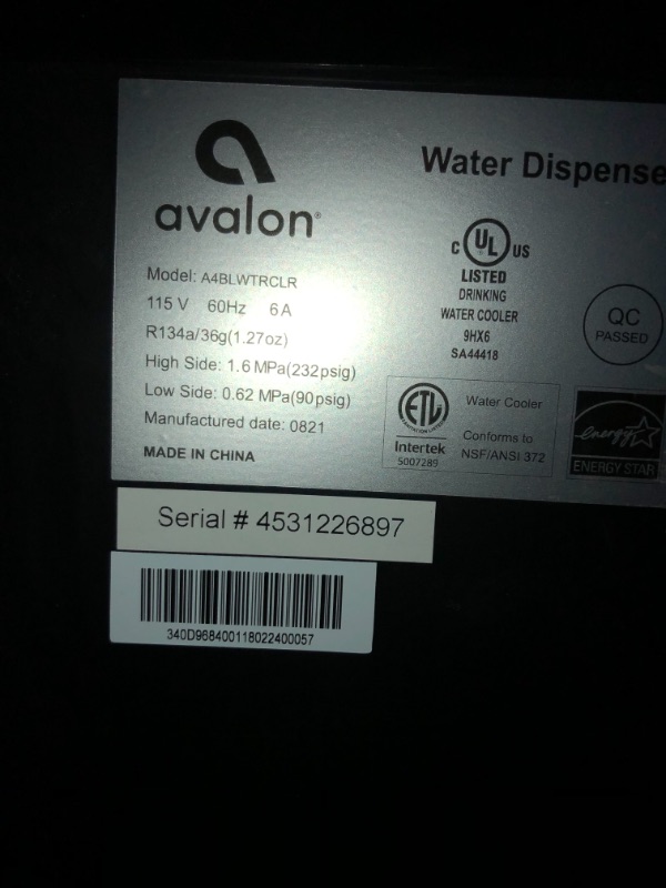 Photo 4 of Avalon Bottom Loading Water Cooler Water Dispenser with BioGuard- 3 Temperature Settings - Hot, Cold & Room Water, Durable Stainless Steel Construction, Anti-Microbial Coating- UL/Energy Star Approved
