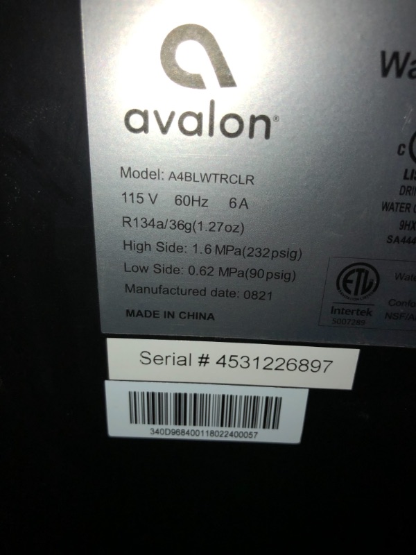 Photo 5 of Avalon Bottom Loading Water Cooler Water Dispenser with BioGuard- 3 Temperature Settings - Hot, Cold & Room Water, Durable Stainless Steel Construction, Anti-Microbial Coating- UL/Energy Star Approved
