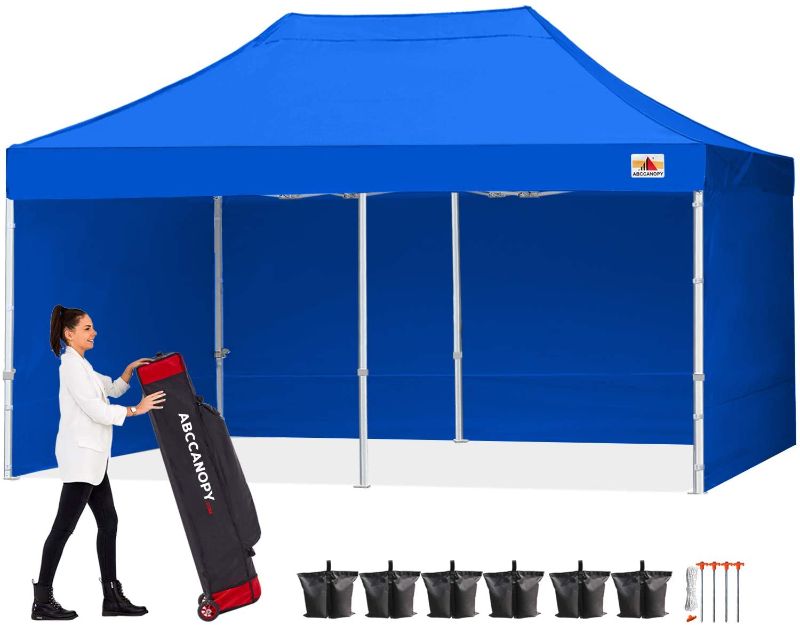 Photo 1 of ABCCANOPY Ez Pop Up Canopy Tent with Sidewalls 10'X20' Commercial -Series,Royal Blue
