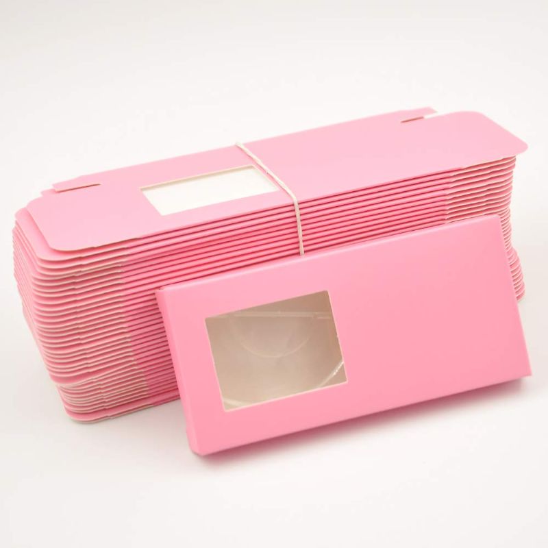 Photo 1 of 30pcs/Pack Wholesale Paper Eyelash Packaging Box Lash Boxes Package 25mm Mink Eyelashes Storage Case Makeup Bulk Vendors (PAPERBOX002-30)
