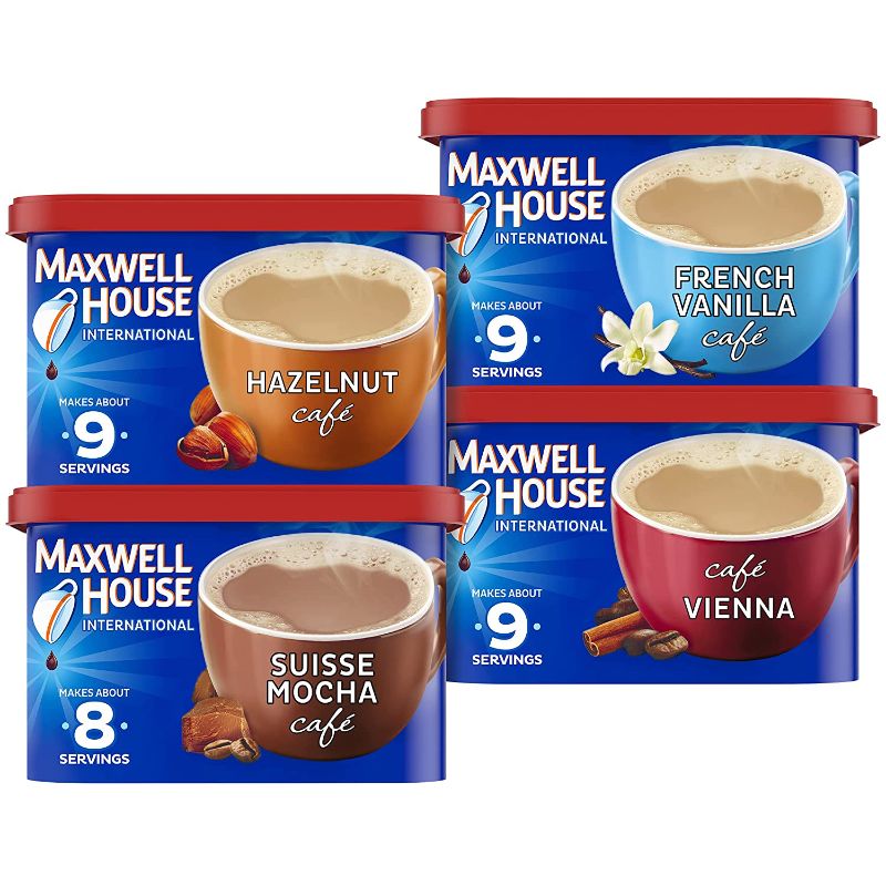 Photo 1 of BEST BY :: 12-AUG-2022 
2PACK - Maxwell House International Variety Pack with French Vanilla (Suisse Mocha, Hazelnut, and Vienna Café-Style Instant Coffee Beverage Mix, 4 ct Pack)
