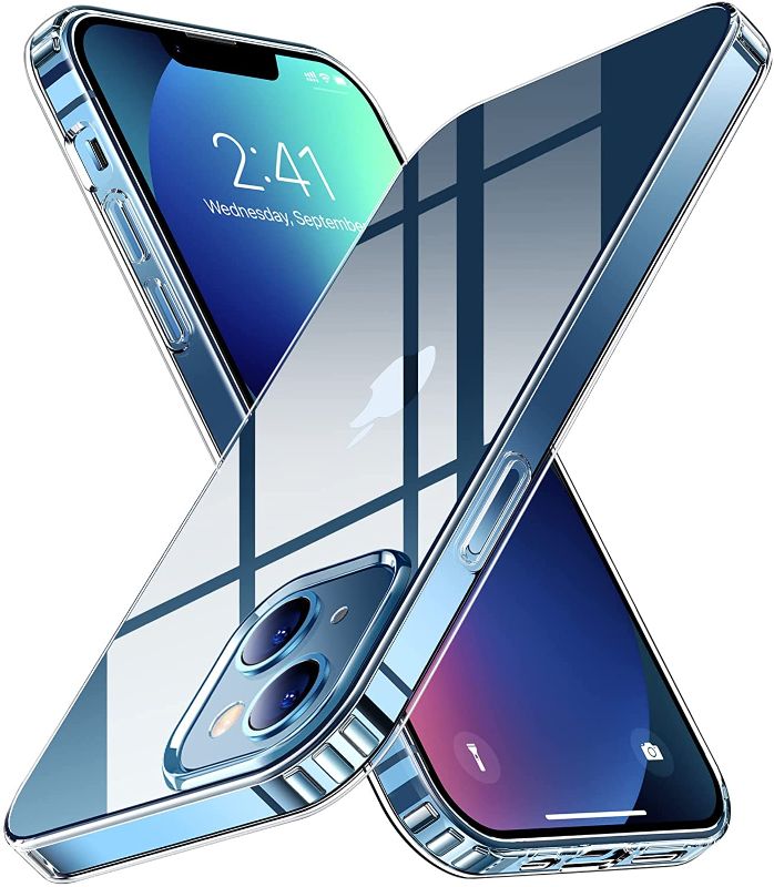 Photo 1 of Caefax Compatible with iPhone 13 Case Clear - Transparent Non-Yellowing Shockproof Protective Phone Case Slim Thin -5pack 