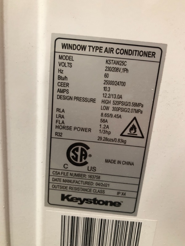 Photo 13 of Keystone 25,000 BTU 230V Window Wall Air Conditioner | Energy Star | Follow Me Remote Control | Energy Saver Mode | Sleep Mode | Auto-Restart | AC for Rooms up to 1500 Sq. Ft | KSTAW25C
