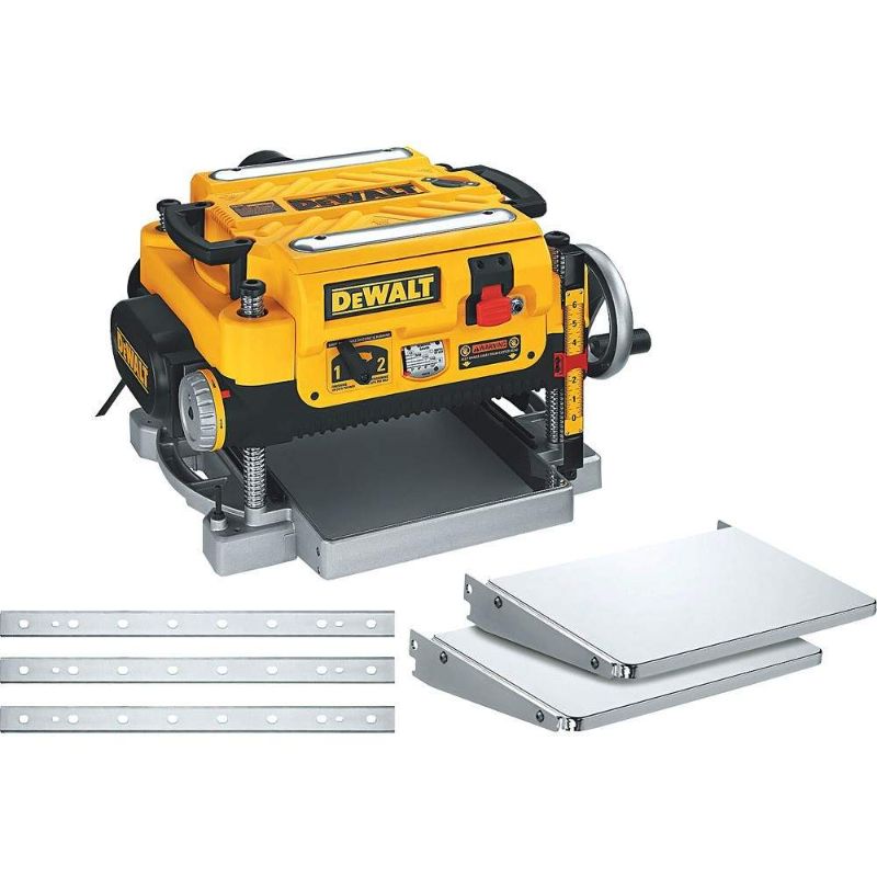 Photo 1 of DEWALT DW735X 13" THREE KNIFE, TWO SPEED THICKNESS PLANER WITH TABLES AND KNIVES
