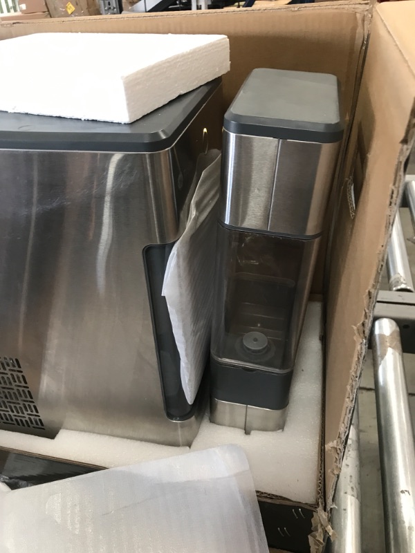 Photo 3 of GE Profile Opal | Countertop Nugget Ice Maker with Side Tank | Portable Ice Machine Makes up to 24 lbs. of Ice Per Day | Stainless Steel Finish
