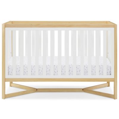 Photo 1 of Delta Children Tribeca 4-in-1 Modern Wood Convertible Crib in Natural/White
