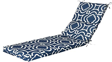 Photo 1 of **SIMILAR TO IMAGE** Pillow Perfect Outdoor/Indoor Carmody Navy Chaise Lounge Cushion 79 x 22