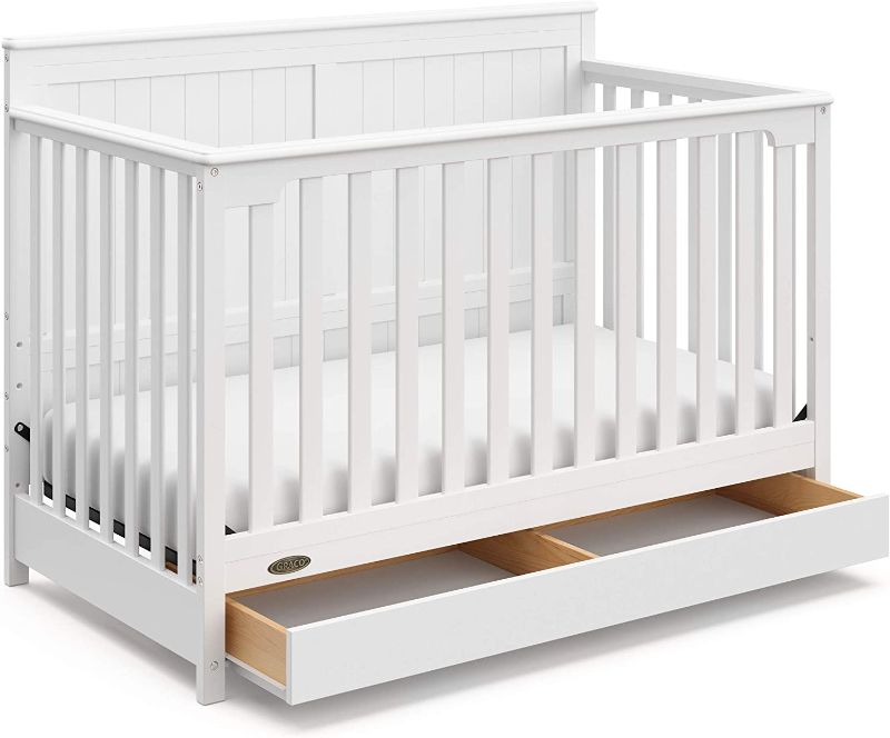Photo 1 of  **Parts Only***Graco Hadley 5-in-1 Convertible Crib with Drawer (White) – Crib with Drawer