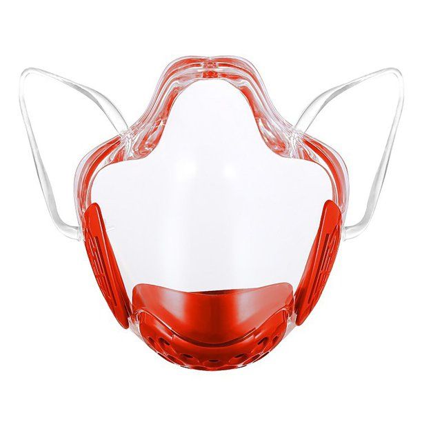 Photo 1 of  Protective Transparent Mask Anti-splash Anti-fog High-definition Transparent Mask PC Lip Language Mask (5ea)