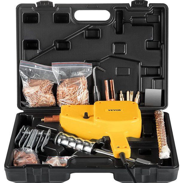 Photo 1 of VEVOR Stud Welder Kit, 5500 Stud Welder Dent Repair Kit, 800va Spot Welder Stud, 110v Welder Stud Kit, Stud Gun Dent Puller Kit with Complete Accessories, Dent Welder Repair for Auto Body Repairing
