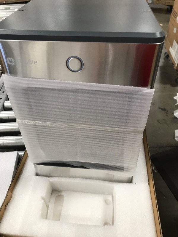 Photo 3 of GE Profile Opal | Countertop Nugget Ice Maker with Side Tank | Portable Ice Machine Makes up to 24 Lbs. of Ice per Day | Stainless Steel Finish
