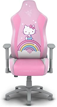 Photo 1 of **READ BELOW**Razer Iskur X Ergonomic Gaming Chair: Designed for Hardcore Gaming - Multi-Layered Synthetic Leather - High-Density Foam Cushions - 2D Armrests - Steel-Reinforced Body - Hello Kitty & Friends Edition
