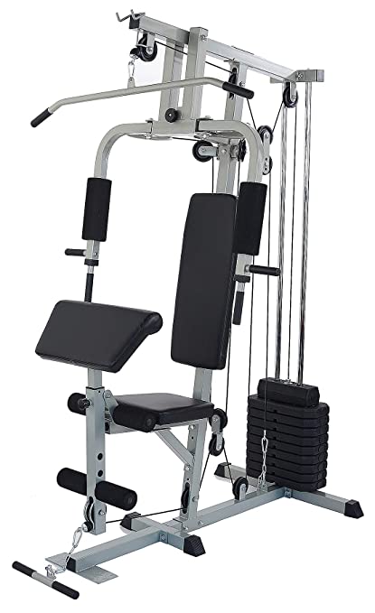 Photo 1 of **INCOMPLETE BOX 2 OF 3**Sporzon! Home Gym System Workout Station with 330LB of Resistance, 125LB Weight Stack
