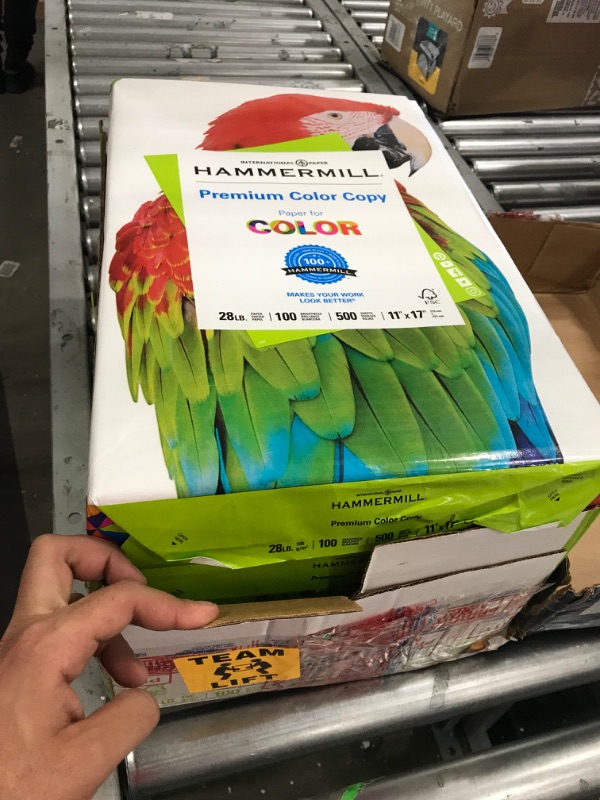Photo 1 of Hammermill Printer Paper, Premium Color 28 lb Copy Paper, 11 x 17 - 4 Ream (2,000 Sheets) - 100 Bright, Made in the USA, 102541C
