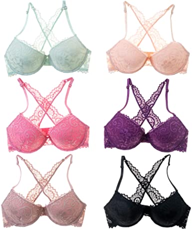 Photo 1 of Alyce Ives Intimates Womens Lace Trim Bra, Petite to Plus Size, Pack of 6
