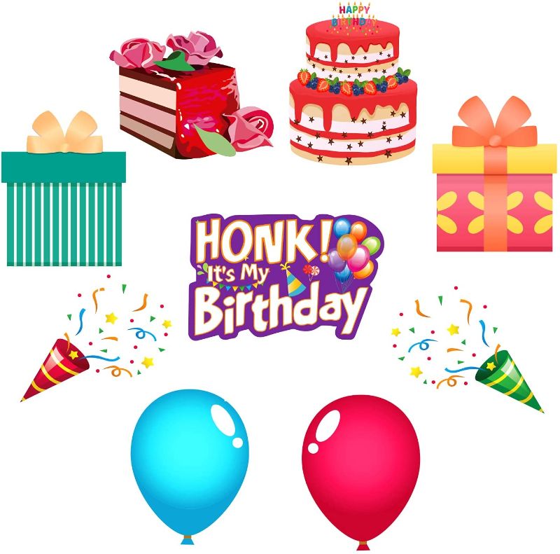 Photo 1 of CiniQy 9 PCS Happy Birthday Yard Sign with Stakes,16"