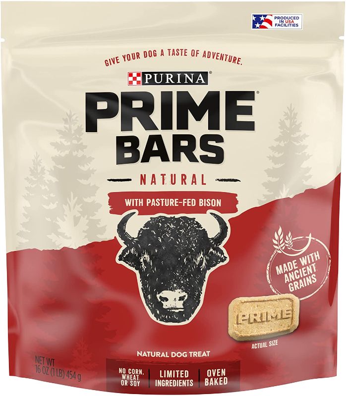 Photo 1 of ***non-refundable***
best by6/22
Purina Prime Bones Purina Prime Bars Natural Baked Dog Biscuits, with Pasture Fed Bison - (6) 16 oz. Pouches,
