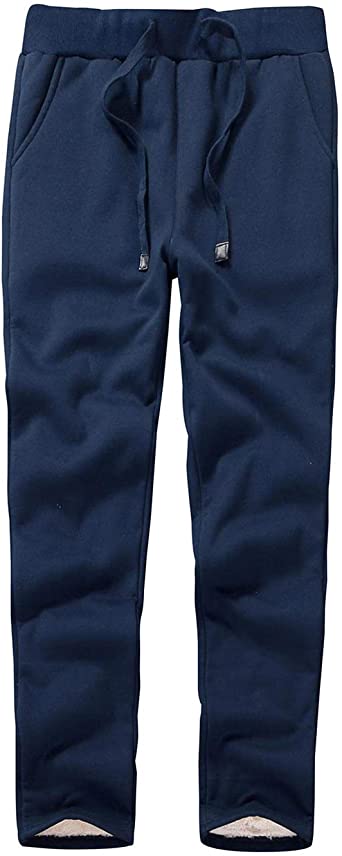 Photo 1 of Flygo Womens Warm Fleece Pants Sherpa Lined Sweatpants Active Running Joggers Pants- MEDIUM 
