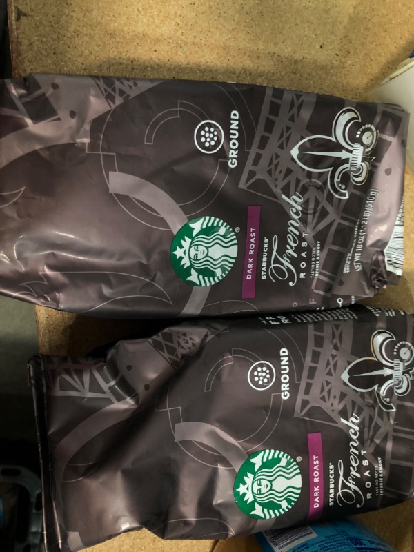 Photo 2 of **EXPIRES APR12/2022**Starbucks Ground Coffee—Dark Roast Coffee—French Roast—100% Arabica—1 bag (18 oz)
SET OF 2