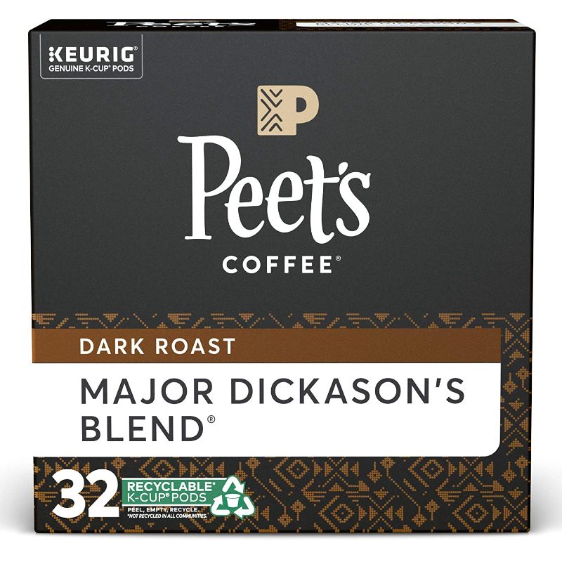 Photo 1 of ***NON-REFUNDABLE**
BEST BY 4/20/22
Peet's Coffee, Dark Roast K-Cup Pods for Keurig Brewers - Major Dickason's Blend 32 Count (1 Box of 32 K-Cup Pods)