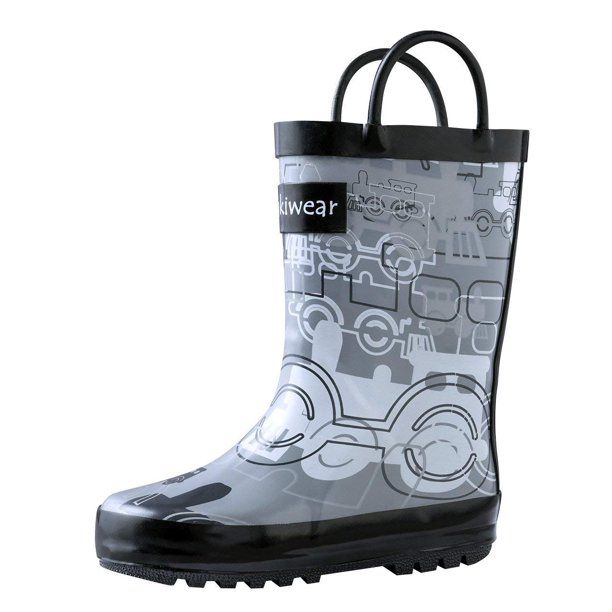 Photo 1 of Oaki Kids Waterproof Rain Boots with Easy-On Handles 12T Little Kids 
