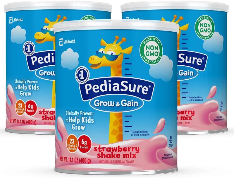 Photo 1 of *** Use By July 1 2022** No Returns* NO Refunds** PediaSure Grow & Gain Non-GMO and Gluten-Free Shake Mix Powder 3 Pack 