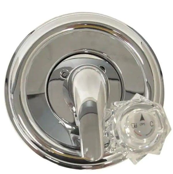 Photo 1 of 1-Handle Valve Trim Kit in Chrome for Delta Tub/Shower Faucets (Valve Not Included)
