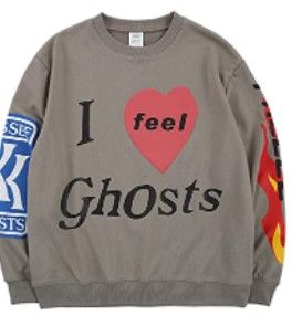 Photo 1 of Kanye Lucky Me I See Ghosts Hoodie Hip Hop Heavyweight Hooded Size Large 
