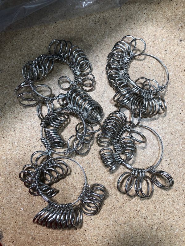 Photo 1 of **No refunds/returns*- Bundle of 5 : Stainless Steel Finger Sizer Measuring Ring Tool, Size 1-13 with Half Size, 27 Pcs