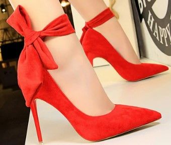 Photo 1 of BIGTREE Shoes High Heels Suede Women Shoes Bow-Knot Woman- SIZE 6 