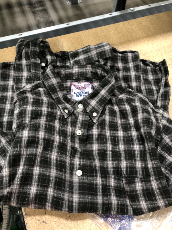 Photo 1 of Charles Wilson Men's Long Sleeve Checked Flannel Shirt- SIZE LARGE 