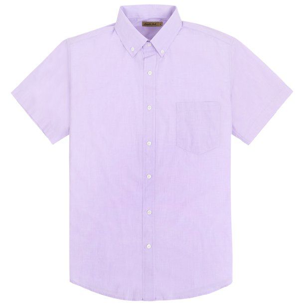 Photo 1 of Coevals Club Men Short Sleeve Button Down Up Cotton Casual Soft Solid Top Shirt- SIZE XXL 