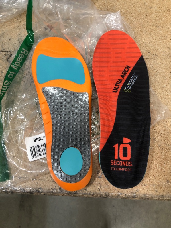 Photo 2 of 10 Seconds 3810 Ultra Support Insoles, M 8/8.5, W 9.5/10, 1 Pair
