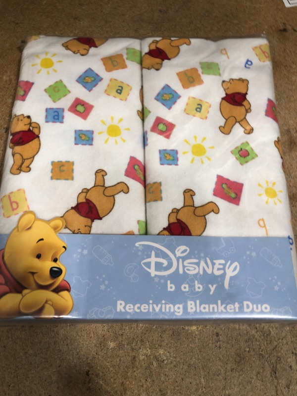 Photo 1 of Disney Winnie The Pooh Receiving Blankets. Two Pack of Varied Prints and Styles. Boy 30" x 30"
