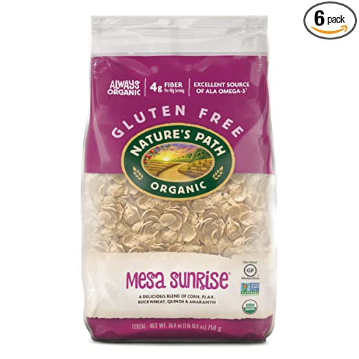 Photo 1 of ***non-refundable***
best by 5/31/22
Nature's Path Organic Gluten Free Mesa Sunrise Flakes Cereal. Earth Friendly Package, Non-GMO, Heart Healthy, High Fiber, 4g Plant Based Protein,26.4 Oz(Pack of 6)
