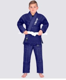 Photo 1 of **SIMIALR TO STOCK PHOTO**- Kids' Elite Navy Brazilian Jiu Jitsu BJJ Gi- SMALL C0