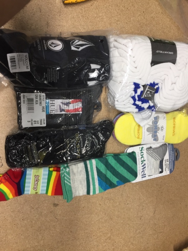 Photo 1 of **NO REFUNDS/RETURNS** Bundle of Assorted Socks different sizes, styles, SMALL-LARGE
