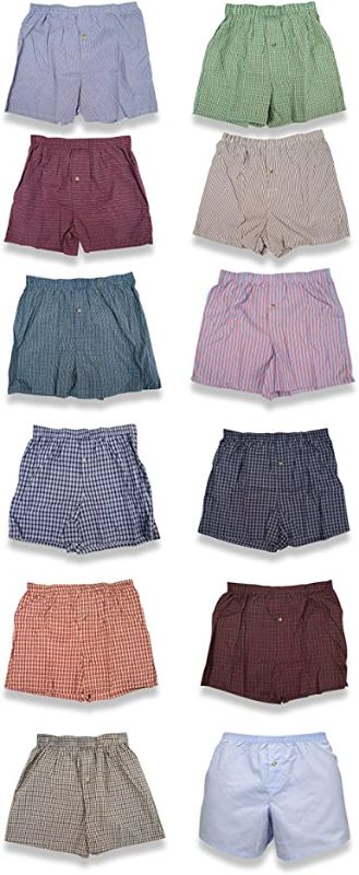 Photo 1 of Classic Basics Men's Woven Boxers Sleep Shorts Travel Pack Collection- XL 
