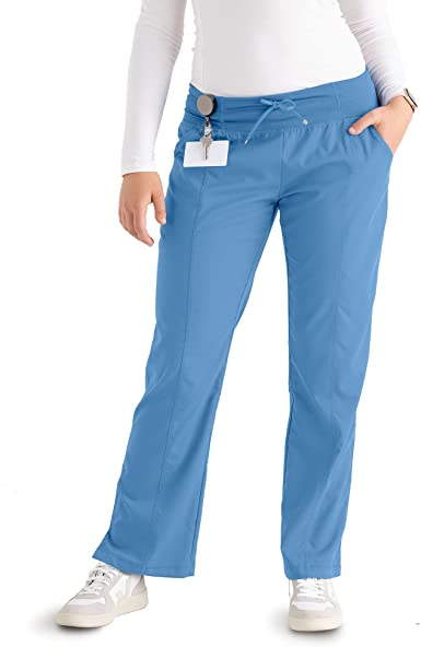 Photo 1 of Grey's Anatomy 4-Pocket Yoga Knit Pant for Women - Modern Fit Medical Scrub Pant- XL
